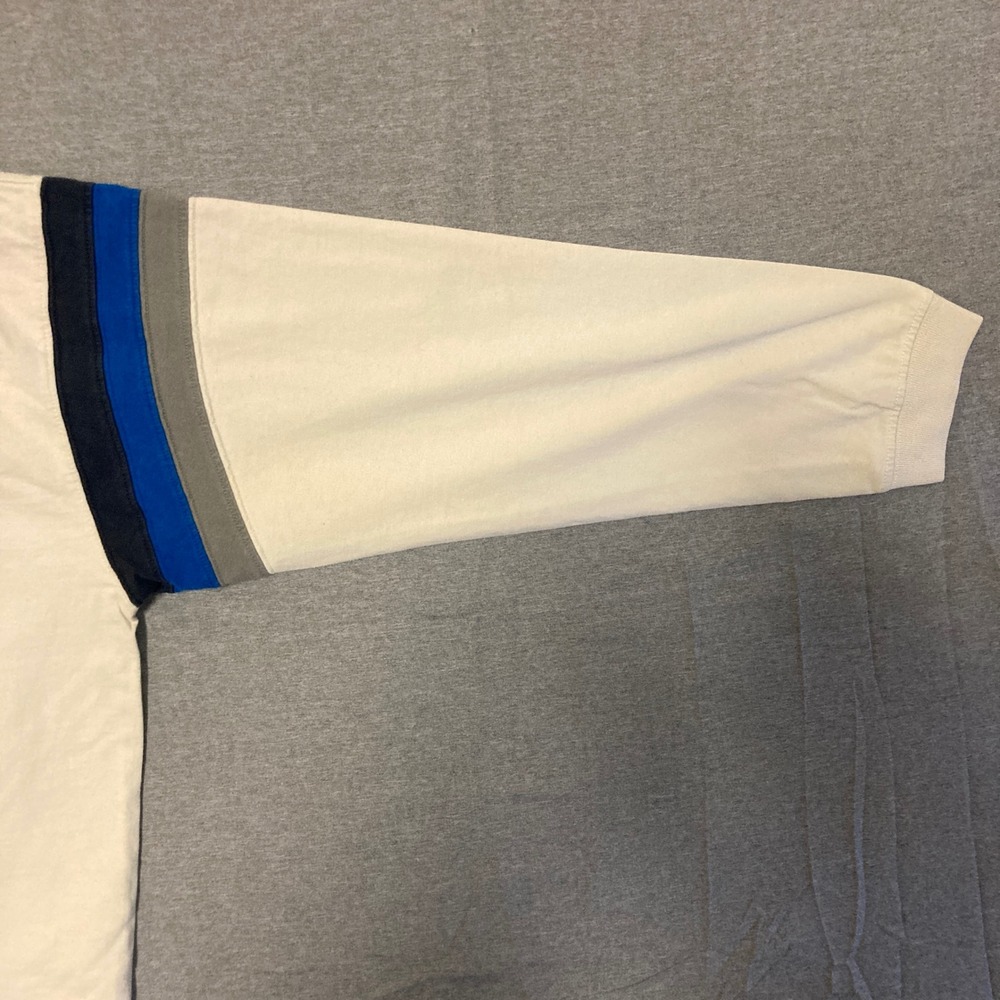 Wrangler Hero Boys T-Shirt Stone Off White Graphic Stripe Sleeve Size 14-16‎ - Picture 10 of 13